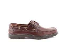 Sapatos PU Boat Castanho Escuro