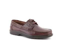 Sapatos PU Boat Castanho Escuro